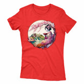 Japanese Geisha And Landscape Women's T-shirt